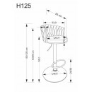 Стул барный HALMAR H125 бежевый/черный